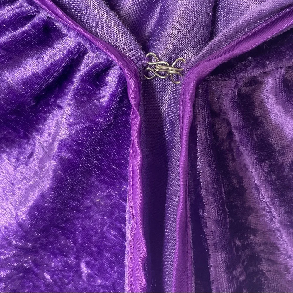 Purple‎ Velvet Hooded Kids Cape